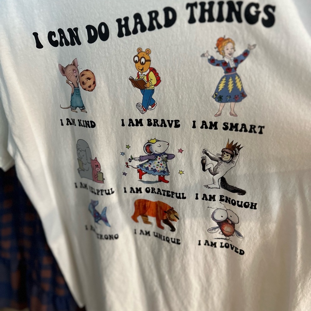 Gildan White Short Sleeve Tee with Motivational Design